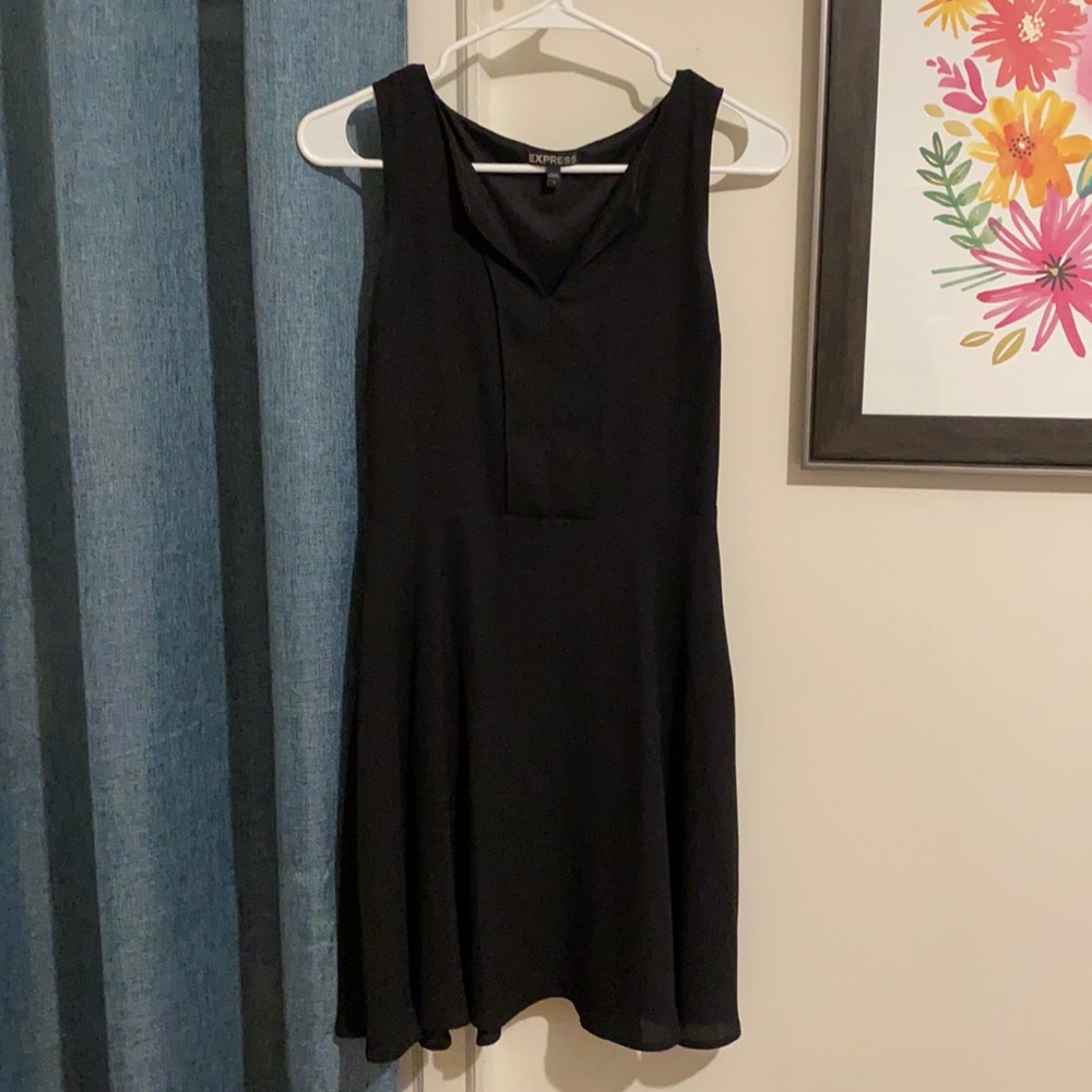Express black flowy skater dress!